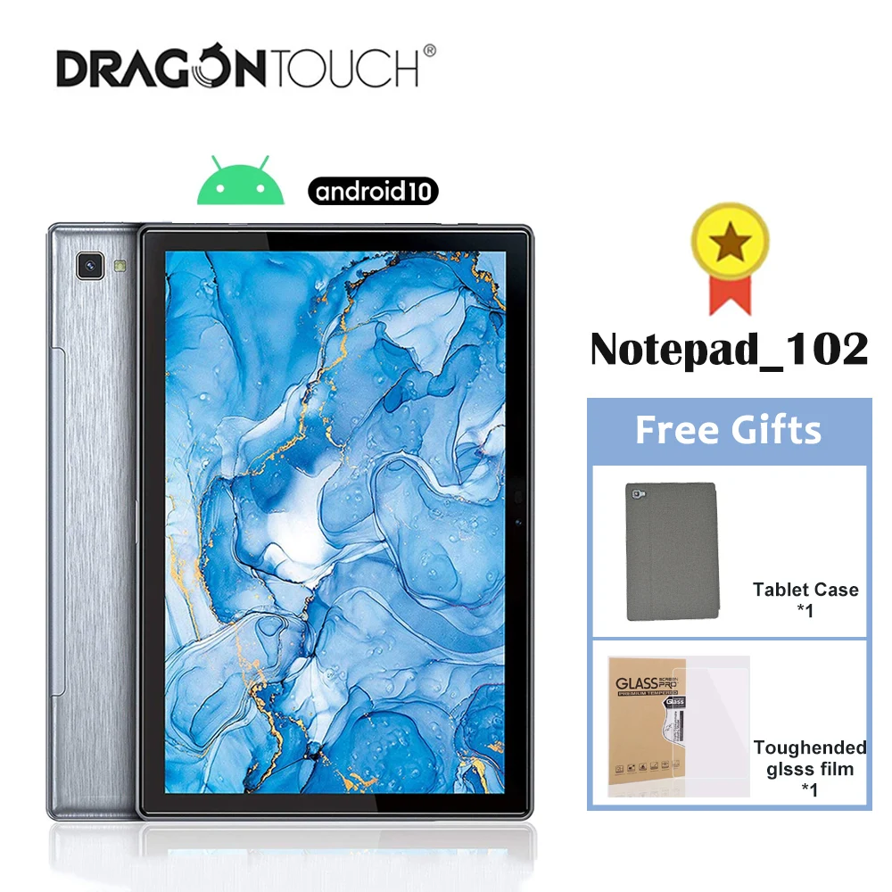 Dragon Touch New Tablet Notepad 102 10 inch Android 10 Tablet Octa-Core 3GB+32GB IPS HD Wifi Bluetooth 5G GPS Tablets PC Laptop tablet pc laptop gps netbook 8800mah 16mp 32mp wifi 10 core bluetooth 12gb 512gb 10 1 inch 5g lte android 10 0 google play mini