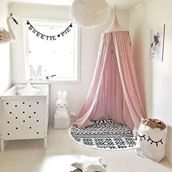 

Baby Princess Canopy Bed Curtain Mosquito Net Chiffon Hanging Tent Crib Netting Classic Household Decorative Accessaries Parts