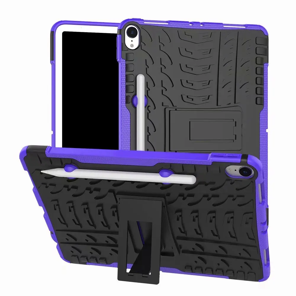 Чехол для iPad Pro 11 "2018 выпуск сверхмощный ПК + Силиконовый защитный с выдвижной ножкой амортизация/высокая ударопрочность Броня