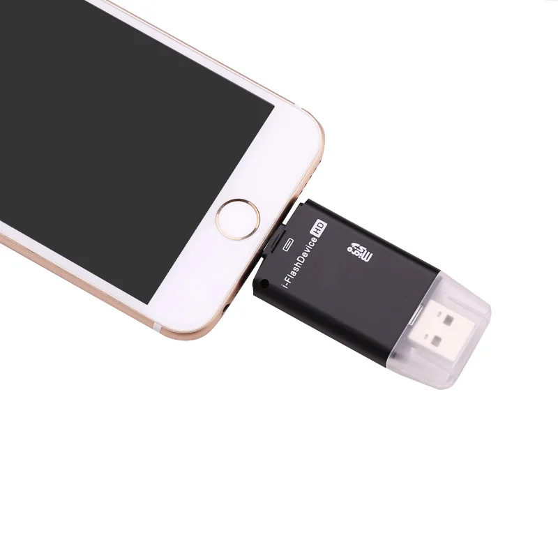 I флэш накопитель USB PC телефон Micro SD / TF кардридер для iPhone X XS MAX XR 11 Pro 6 7 8 Plus iPad MACBOOK
