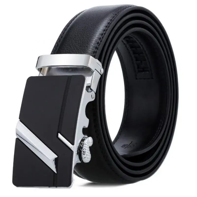 

New men's automatic buckle belt double-sided Genuine Leather men's belt men's casual business pants belt 95-110cm
