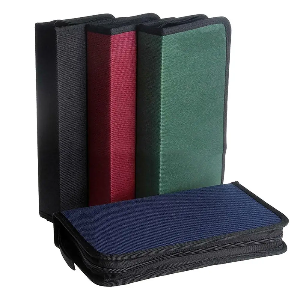 

80 Sleeve waterproof DVD Wallet Carry Case Holder Bag Waterproof Storage Binder Pouch Blue/red/black/green 2020