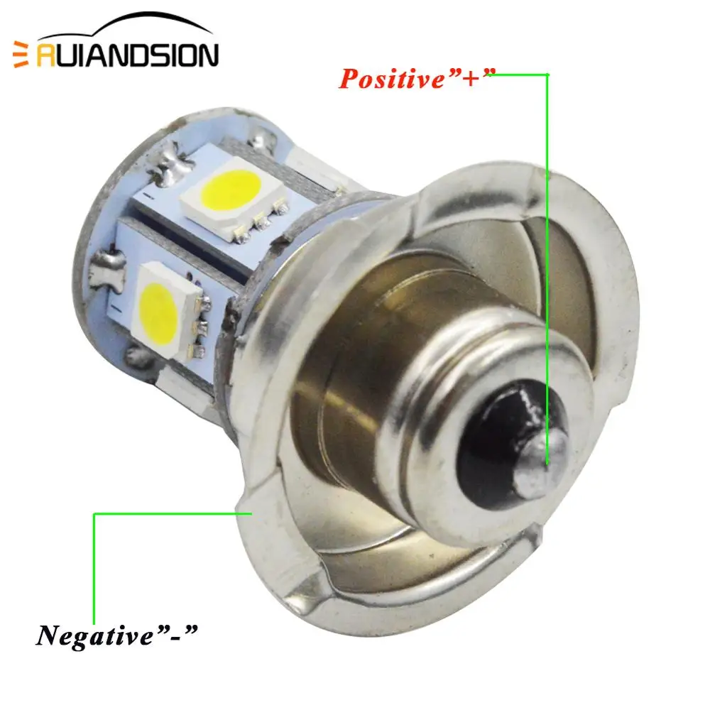 2 шт. DC 10 80V 6V 12V мотоцикл P26S 3W светодиодный 9SMD 5050 Мотоцикл головной светильник