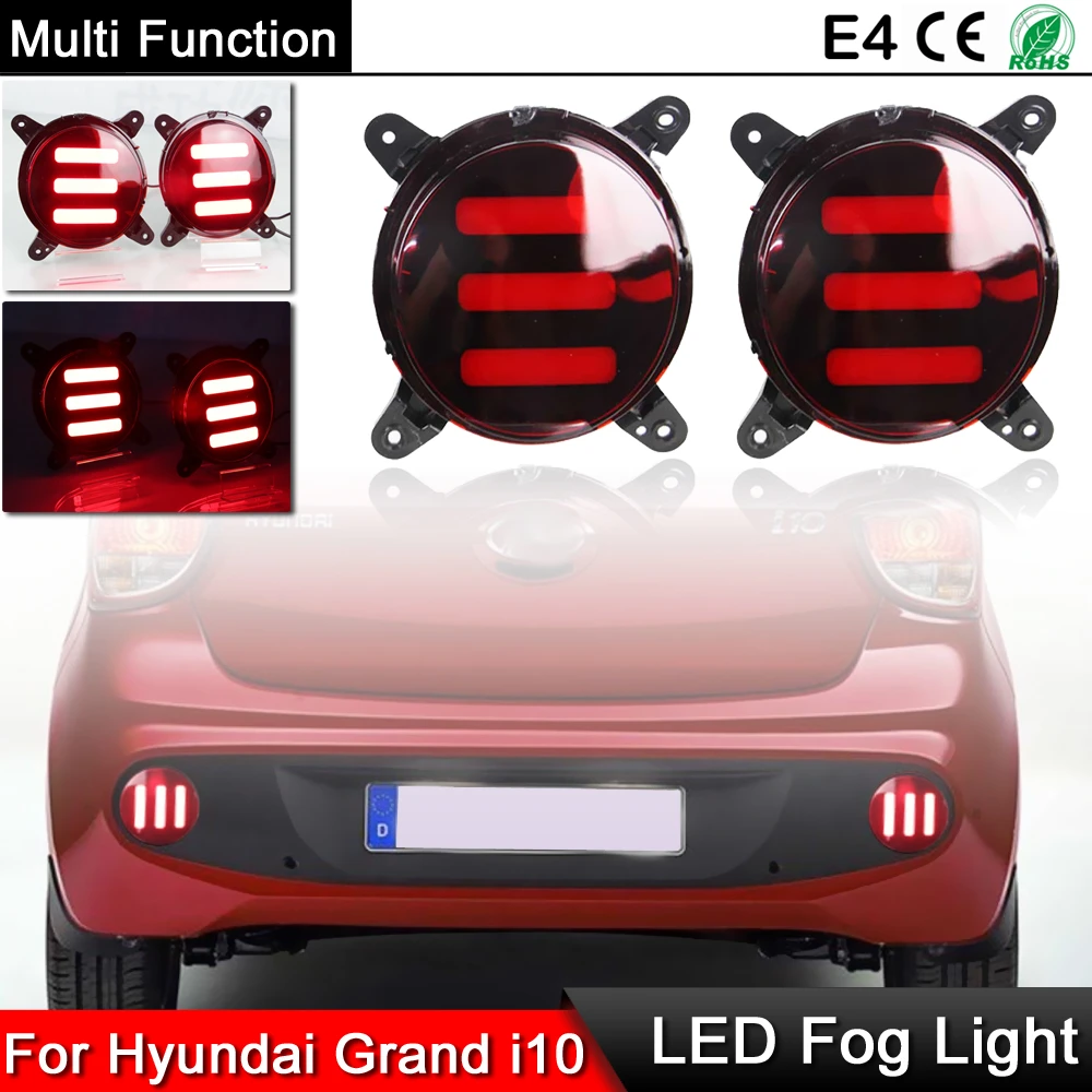 LED Reflector Rear Bumper Tail Light For Hyundai Grand I10 I10x 2017