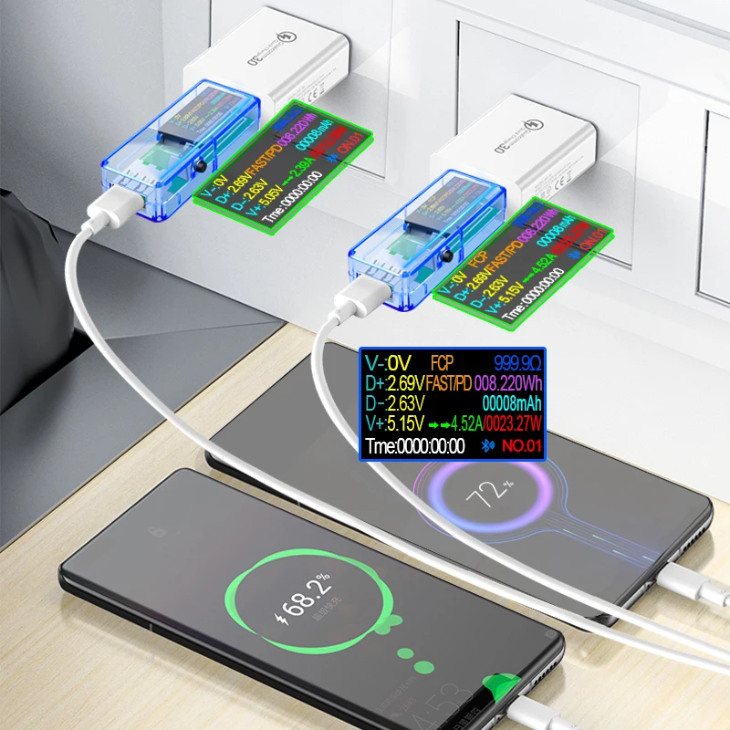 amperimetro detector carregador rapido indicador 65a 03