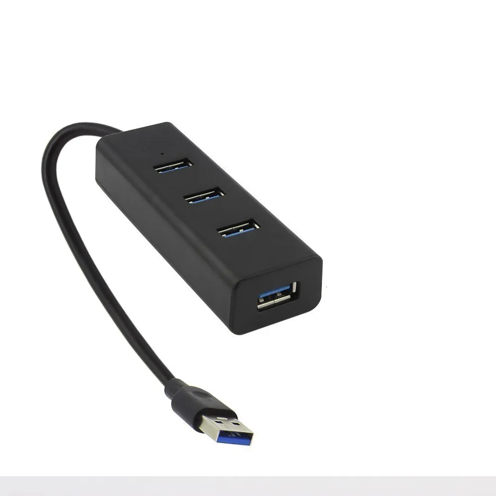 CHYI Мульти Usb 3,0 концентратор микро 4 порта Usb3.0 хаб сплиттер адаптер Мини Портативный высокоскоростной компьютер аксессуары для ПК MacBook - Цвет: Черный