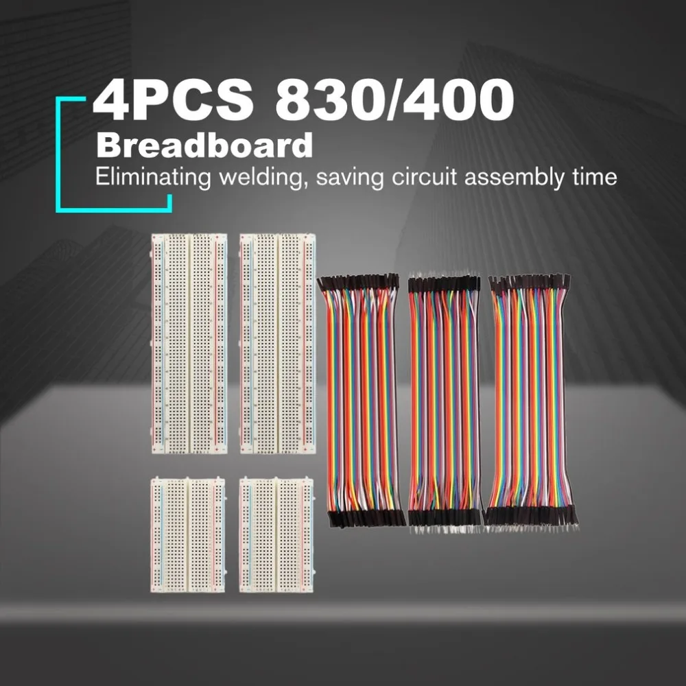 4 шт. 830/400 точек миниатюрный беспаечный Прототип Макет для печати PCB универсальная Проверка цепи доска DIY Инструменты хлеб доска