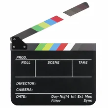 

Dry Erase Director's Film Movie Clapboard Cut Action Scene Clapper Board Slate with Colorful Sticks