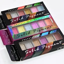 

6colros Aurora Mirror Eye-shadow Nail Powder ,Chorms Pigment Dust Cosmetic grade Powder Eyeshadow Manicure Set