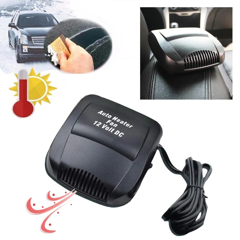 Черный Demister Defroster автомобильный портативный обогреватель вентилятор для охладителя