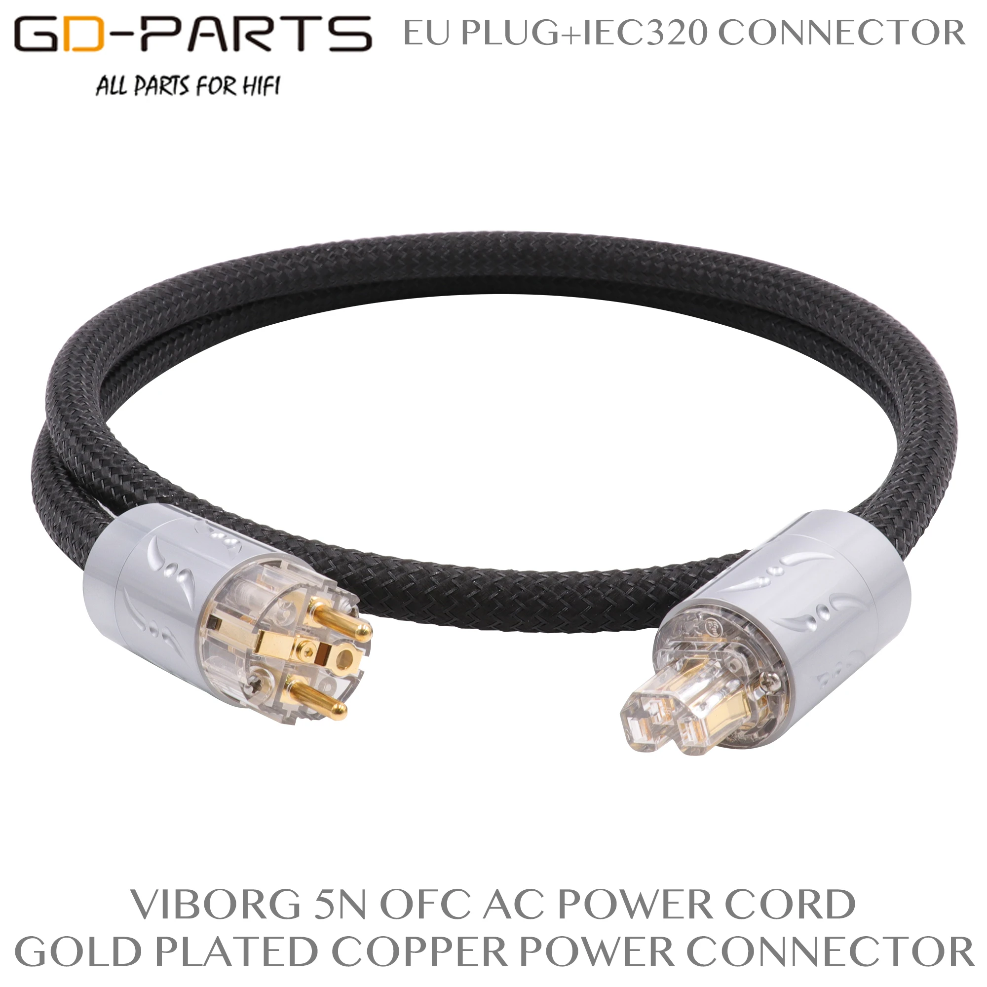 Viborg EU IEC320 AC Power Cable Cord 5N OFC Conductor Litz Structure 24K  Gold Plated Copper Power Plug Connector Hifi Audio DIY|Extension Socket| -  AliExpress