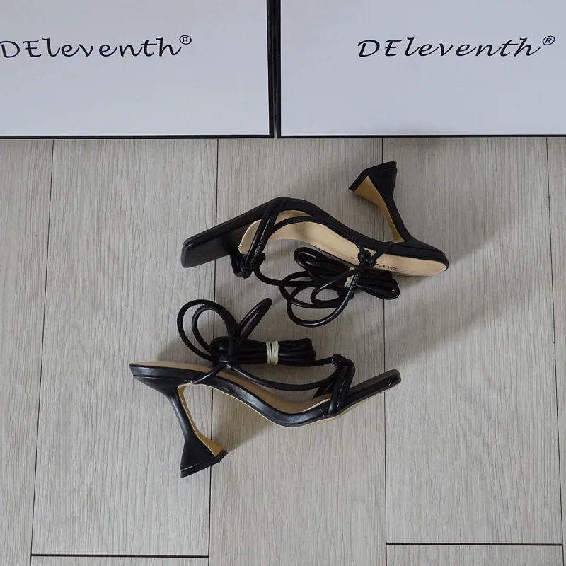 Sexy High Heels Women's Summer New Style Women's Sandals Stiletto Large Size Lace-up Women's Shoes Women's High-heeled Sandals