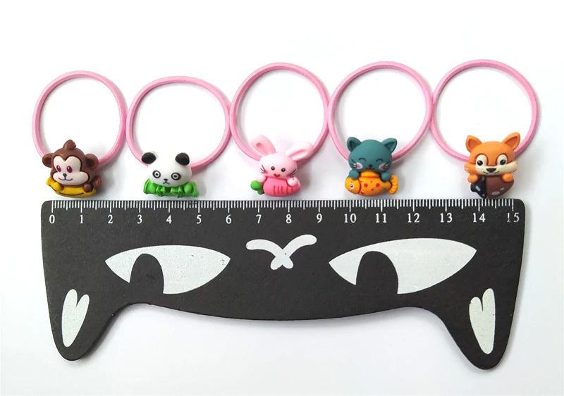 2PCS New Cute Panda Rabbit Cartoon Princess Headwear Kids Elastic Hair Bands Girls Accessories Children Ropes Baby Headdress