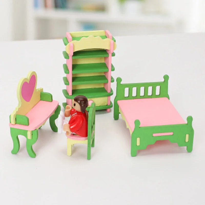 Кукольный дом миниатюрный дом игрушки детские деревянные DIY Строительные блоки Набор игрушек Персонализированные Творческие кухонные настольные рождественские подарки