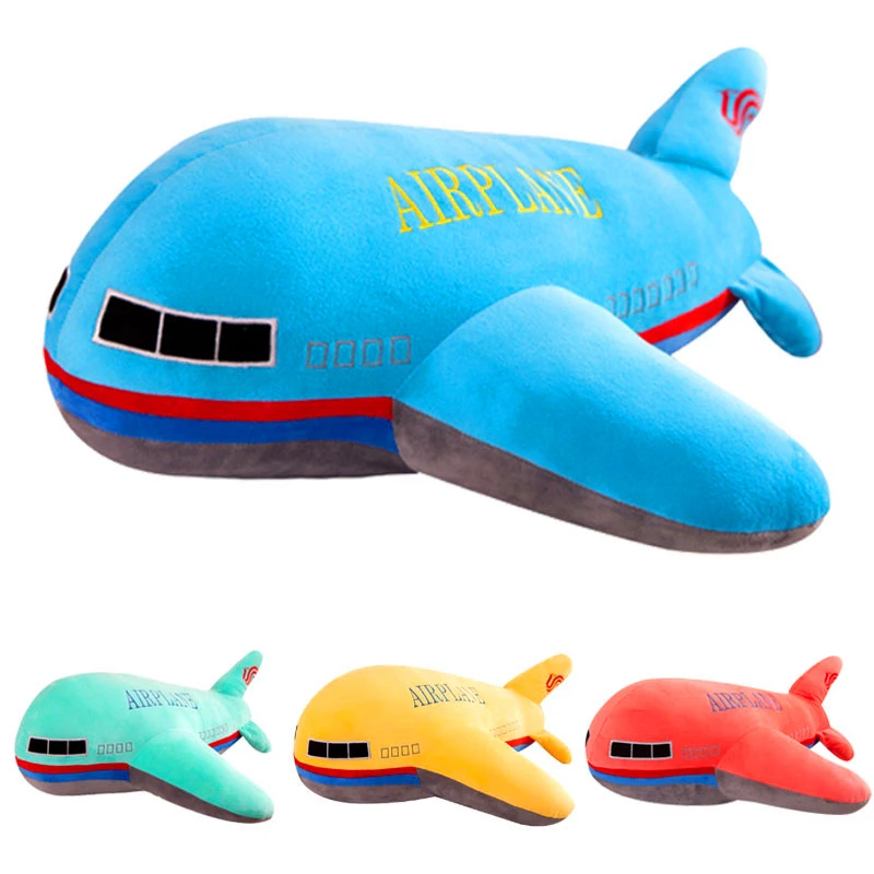New 40cm 50cm 60cm Large Size Simulation Airplane Plush Toys Kids