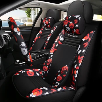

Full Coverage flax fiber car seat cover auto seats covers for Toyota auris corolla prius camry c hr rav4 suv