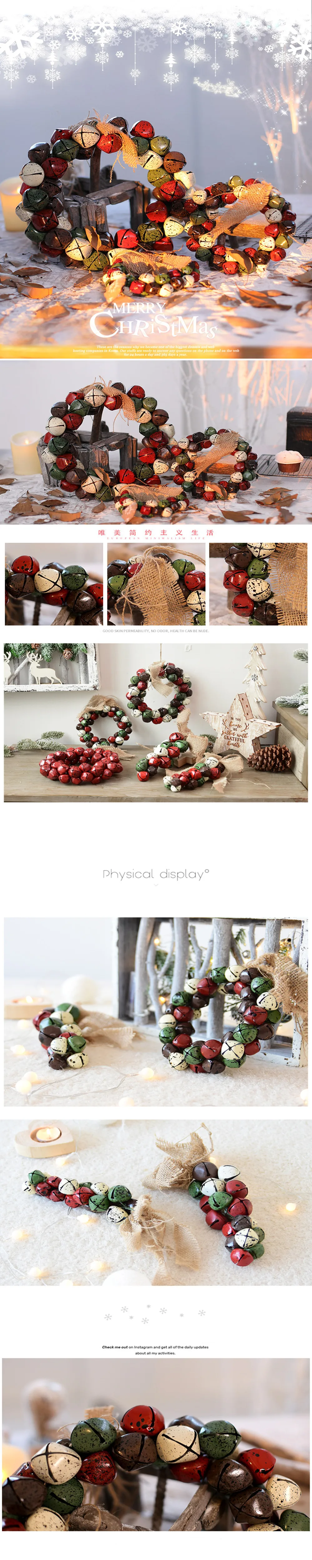 Рождественский колокольчик, Рождественский венок-украшение для дома, navidad decoraciones para el hogar, украшение для дома, год