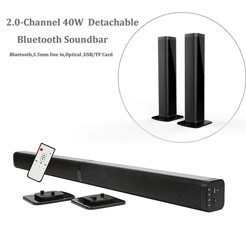 Wireless Bluetooth Detachable TV Soundbar HiFi