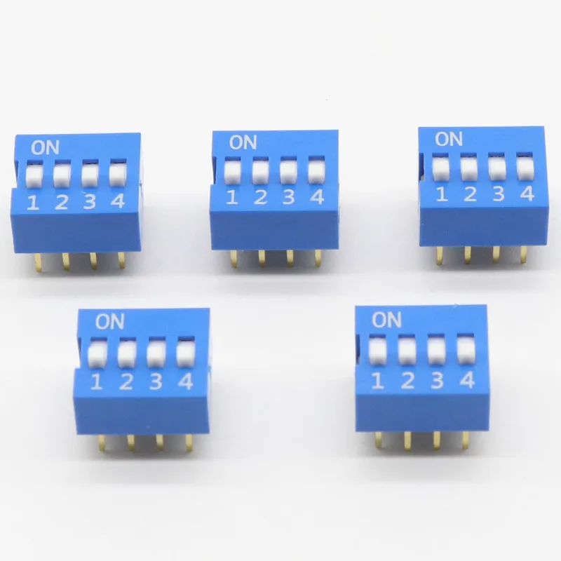IMC горячее предложение 10 шт. 2 ряда 8 Pin 4P позиции 54 мм шаг DIP переключатель синий |