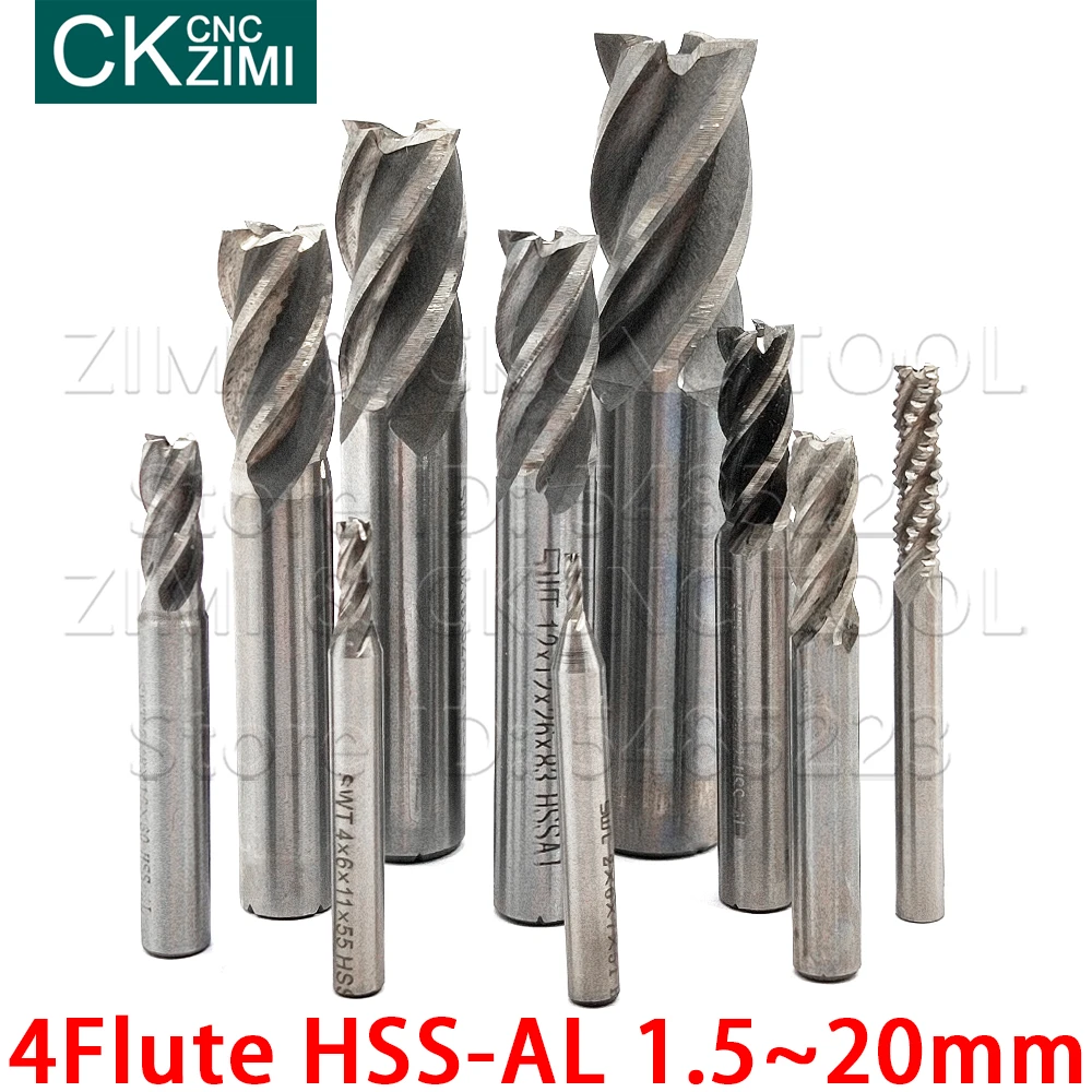 1pcs 20mm 4 Flute HSS /& Aluminium Rough End Mill Cutter CNC Bit