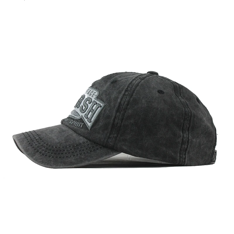 BOUSSAC Washed Cotton Men Baseball Cap Fitted Cap Snapback Hat For Women Gorras Casual Casquette Embroidery Retro Cap