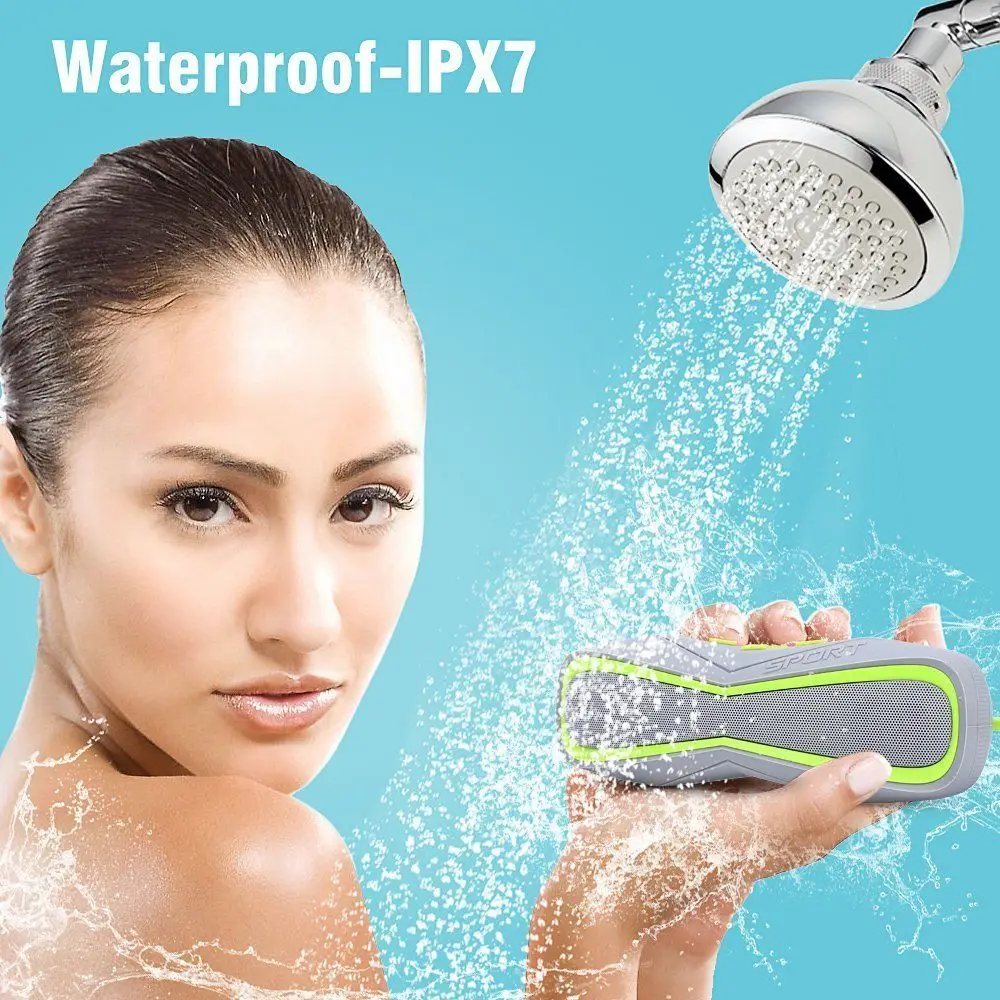 Супер Водонепроницаемый IPX7 Спорт на открытом воздухе беспроводной Bluetooth динамик стерео с микрофоном портативный динамик для душевой поддержки TF карты