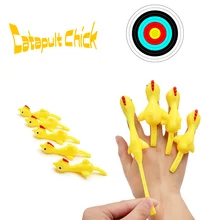 Catapulte, 20 pièces, lancement en turquie, fronde amusante et délicate, poussin d'entraînement, poulet, doigt volant élastique, oiseaux, jouet de décompression collant