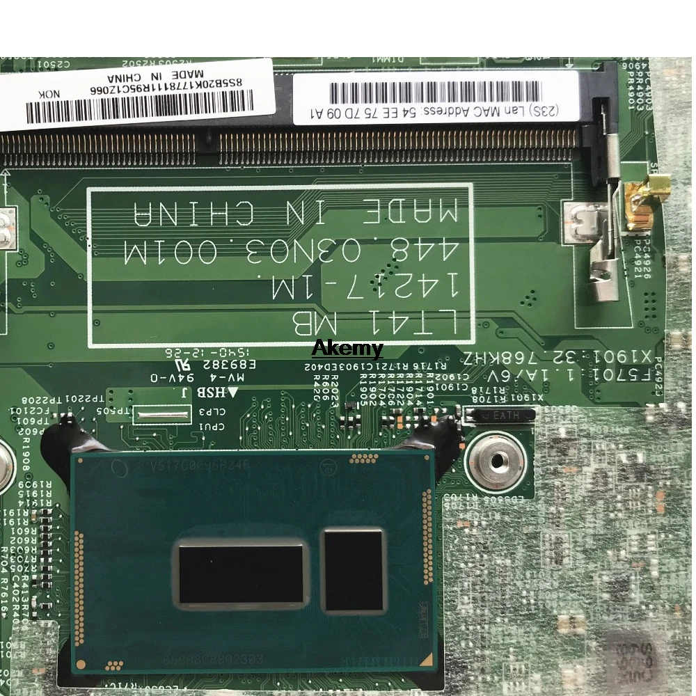 Для lenovo YOGA 500-14IBD FLEX3-1470 YOGA500-14IBD материнская плата для ноутбука 448.03n3.001m cpu i3 DDR3 ТЕСТ ОК