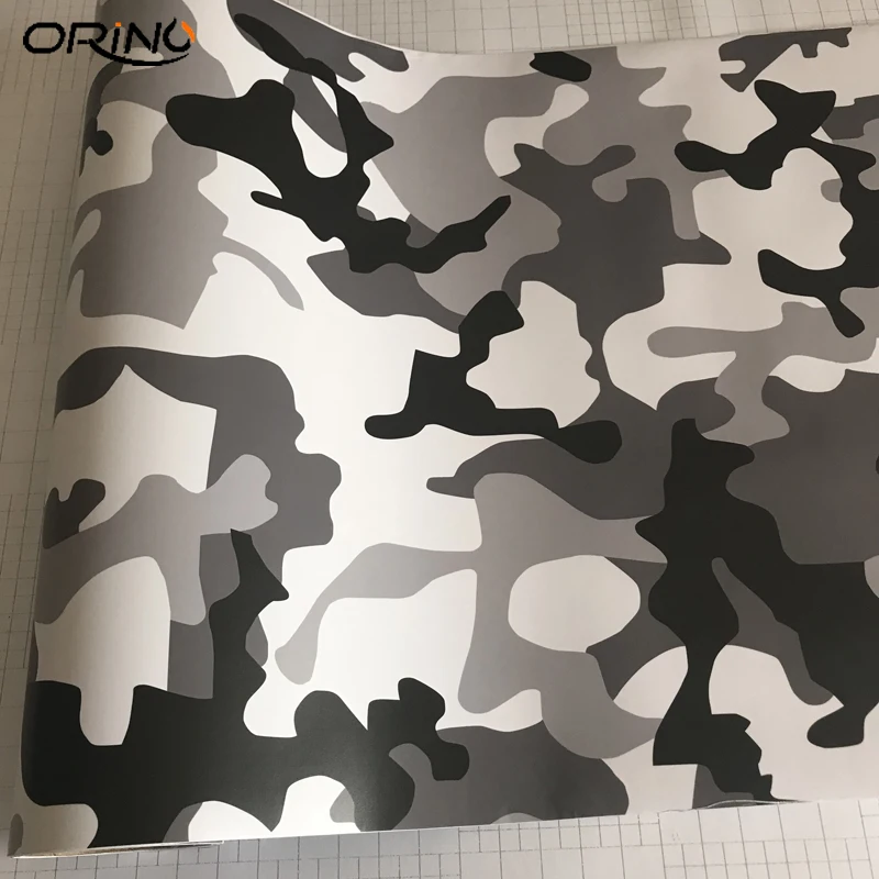 Black White Grey Vinyl Film Wrap-5