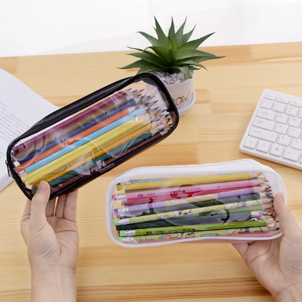 

Transparent Pencil Case Multifunctional PVC Zipper Pencil Case Pencil Case Large Capacity Pencil Case Portable Mini Makeup Bag