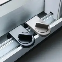 Aluminum Alloy Security Lock Sliding Door And Window Anti-theft Lock Buckle Window Stopper Home Child Protection Safety Lock Hot