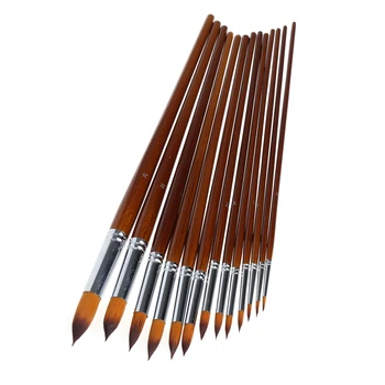 

13Pcs Artist Paint Brush Set Nylon Hair Watercolor Oil Painting Acrylic Drawing