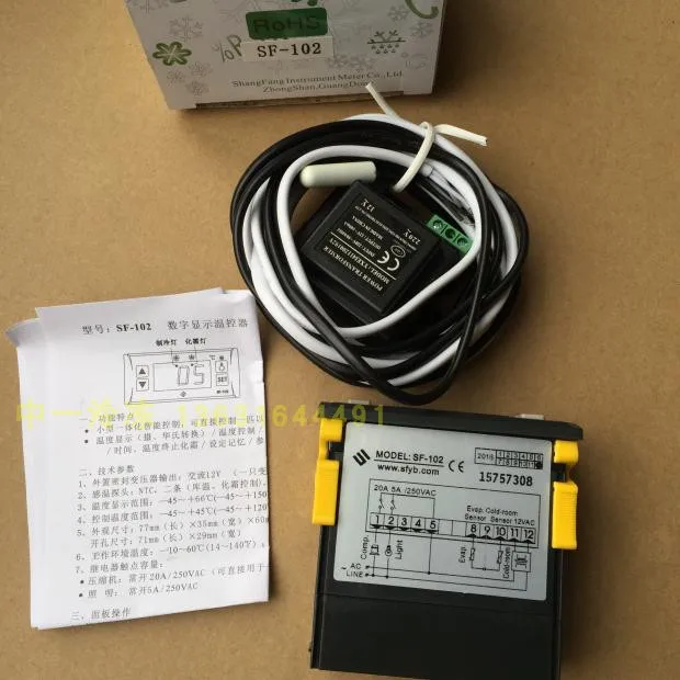 Sf-102 Elektronikus Hőmérséklet-Vezérlő Termosztátvilágítás Leolvasztás Zer Hűtőszekrény-Hőmérséklet-Szabályozó - Image 4