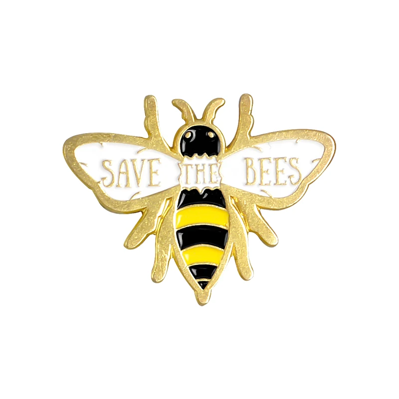Bee Enamel Pins Collection Bee Kind Inspirational Badges Save The Bee Motivational Honey Bee Enamel Pin Quote Lapel pin Brooches Animal Gifts - Окраска металла: 1
