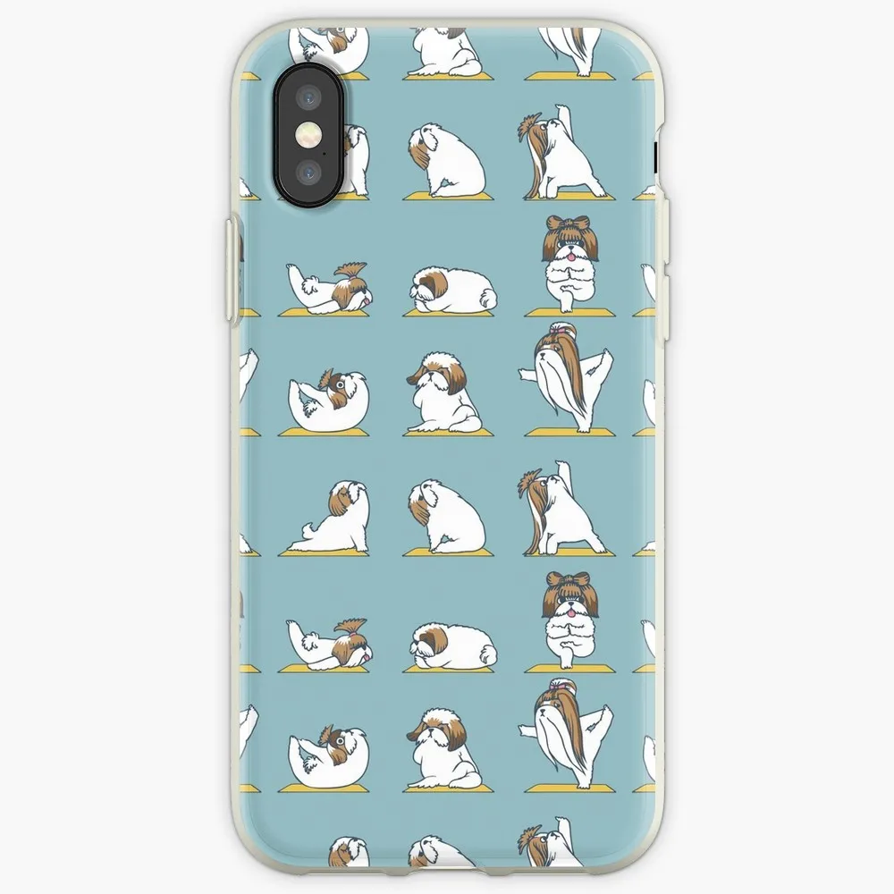 Shih Tzu Yoga ДЛЯ iphone 11 X XS Max XR милый кот Том чехол для 8 7 6 6S Plus Мягкий силиконовый