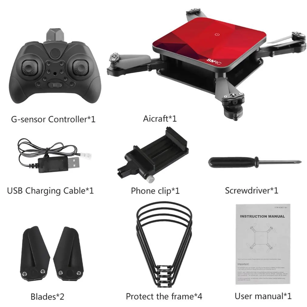 

SMRC S1 FoldableGravity Sensor APP Control Quadcopter Mini Wi-Fi RC Drone with 0.3MP Camera Altitude Hold Headless Mode