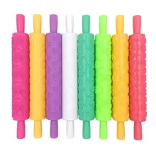 1 шт антипригарное Силиконовое тиснение Скалка с рисунком инструменты для выпечки помадка рельефная форма торт инструмент для декорирования, сделай сам Инструменты для выпечки