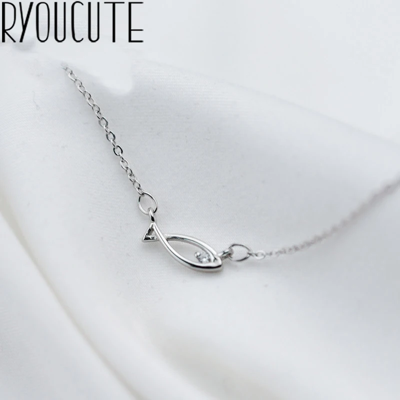 Vintage 925 Sterling Silver Fish Necklaces Pendants For Women Gifts Statement Necklaces Colar