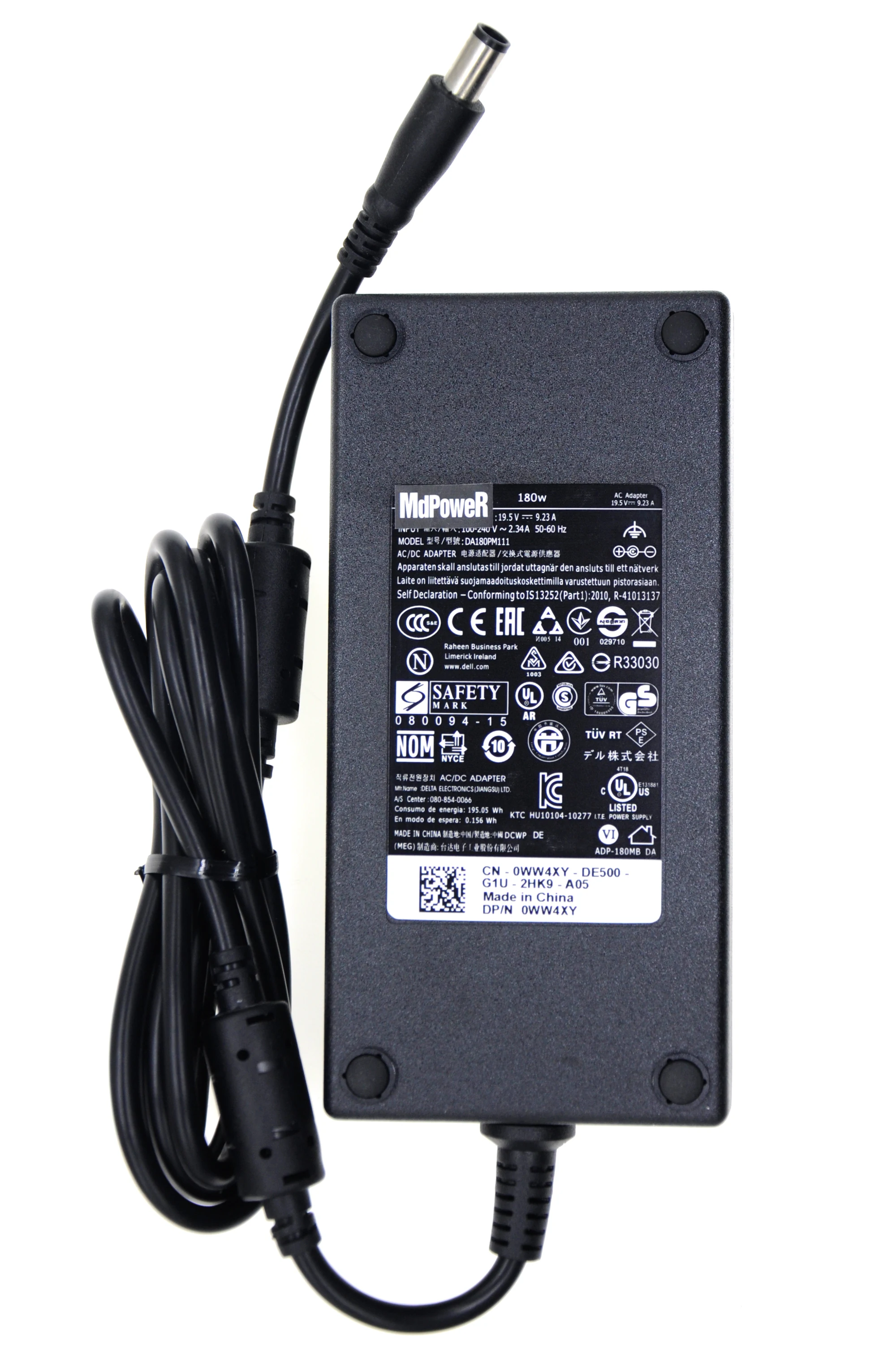 Original 180W 19.5V 9.23A 7.4*5.0mm Laptop AC Adapter for Dell Precision M4600 M4700 M4800 Alienware 13 R3 G3 Charger DA180PM111