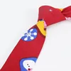 Corbata de navidad de 6cm, corbata con estampado rojo, azul y verde de papá noel, copo de nieve, árbol de navidad, para regalos de Festival, 2022 ► Foto 3/6