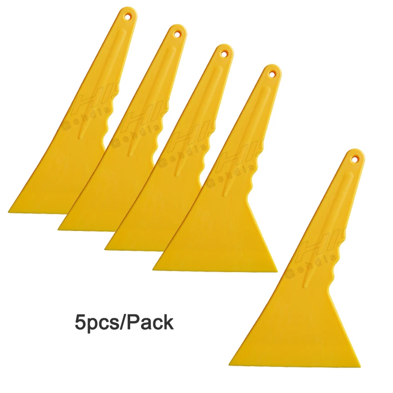 

EHDIS 5pcs Car Windshield Glass Clean Ice Scraper Vinyl Film Wrap Plastic Triangle Squeegee Winter Window Tint Snow Shovel Tool