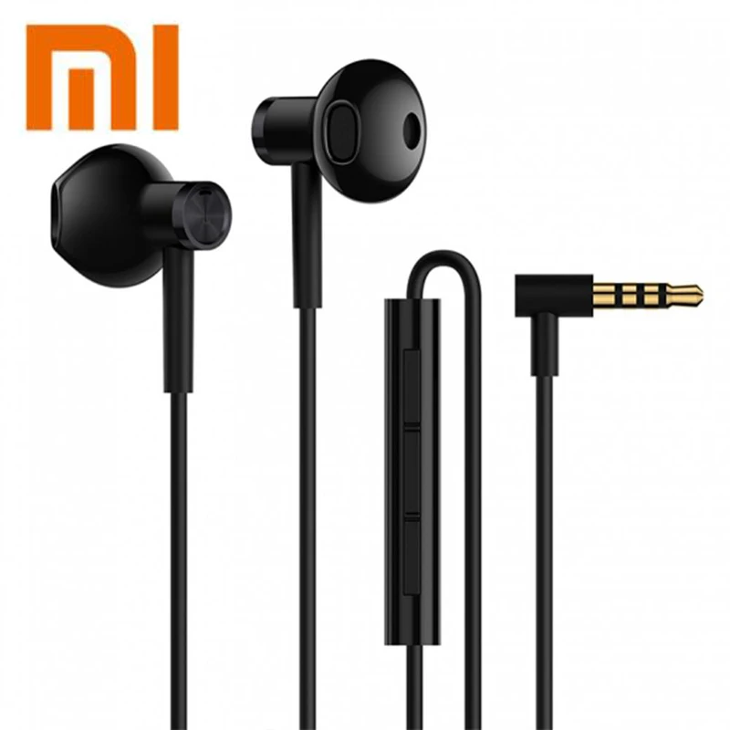 

Наушники-вкладыши Xiaomi, проводные наушники с микрофоном и двойным драйвером, гарнитура с шумоподавлением, проводные наушники для Redmi, Samsung