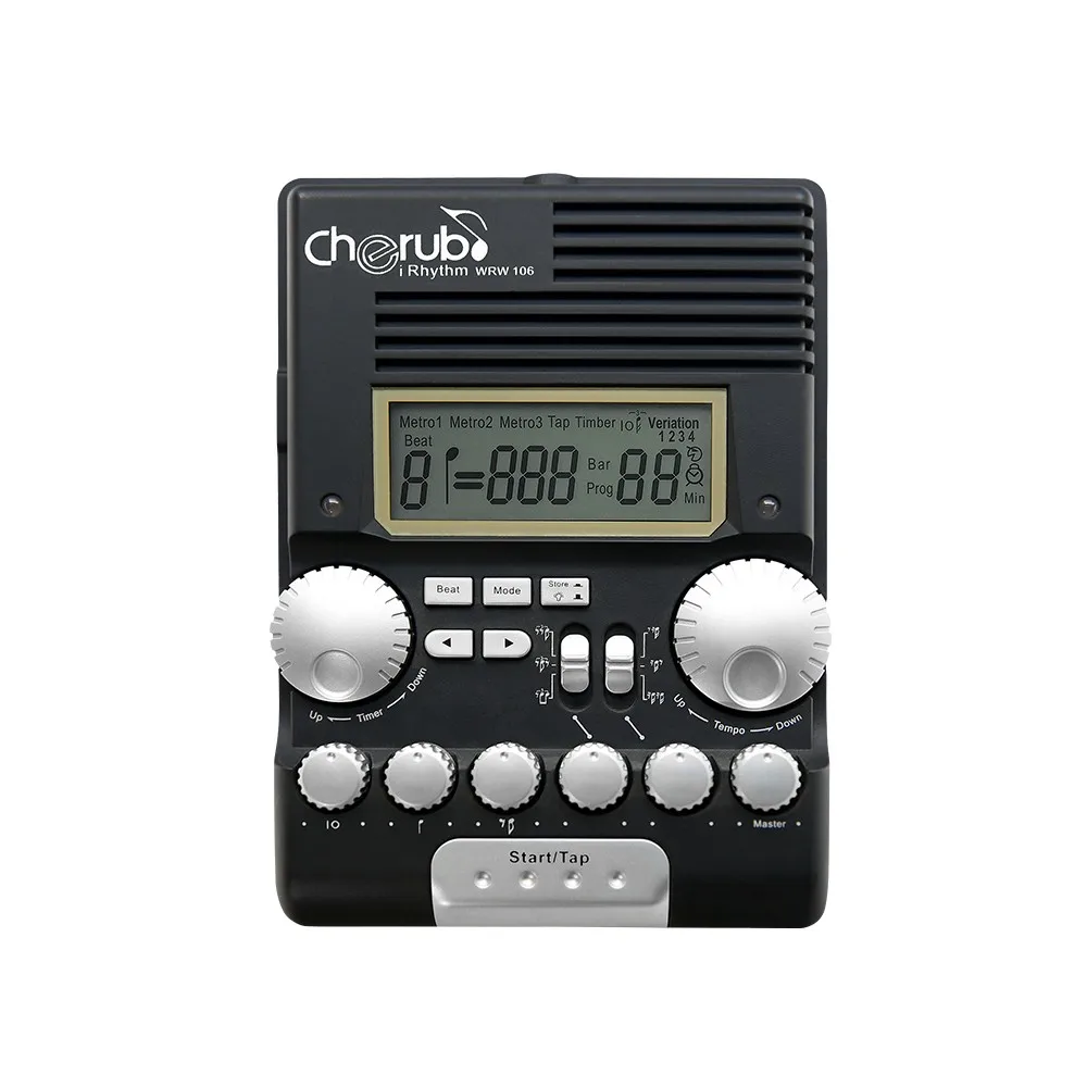 Cherub WRW-106 ритм тренажер барабан метроном Профессиональный Многофункциональный цифровой электронный барабан ударник метроном перкуссия