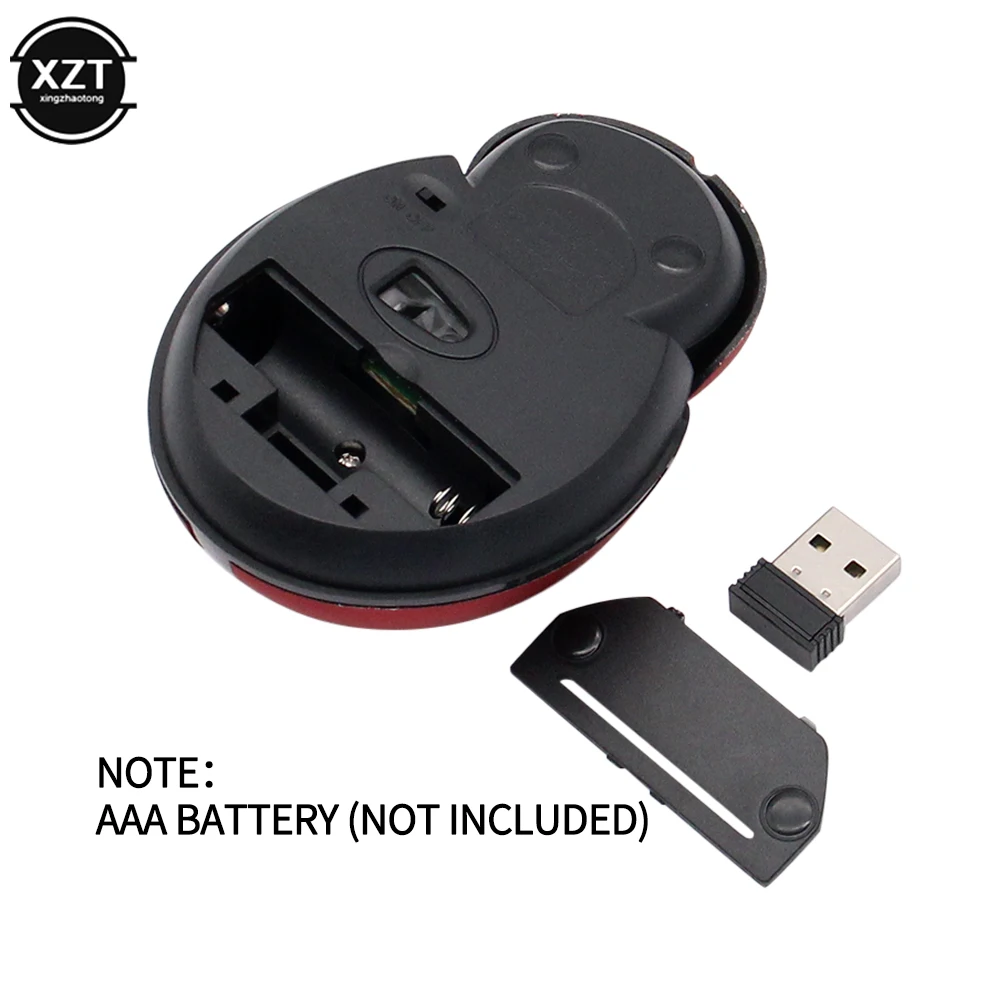 Wireless Ergonomic Mini Mouse - Ladybug-Shaped Portable USB Animal Gift