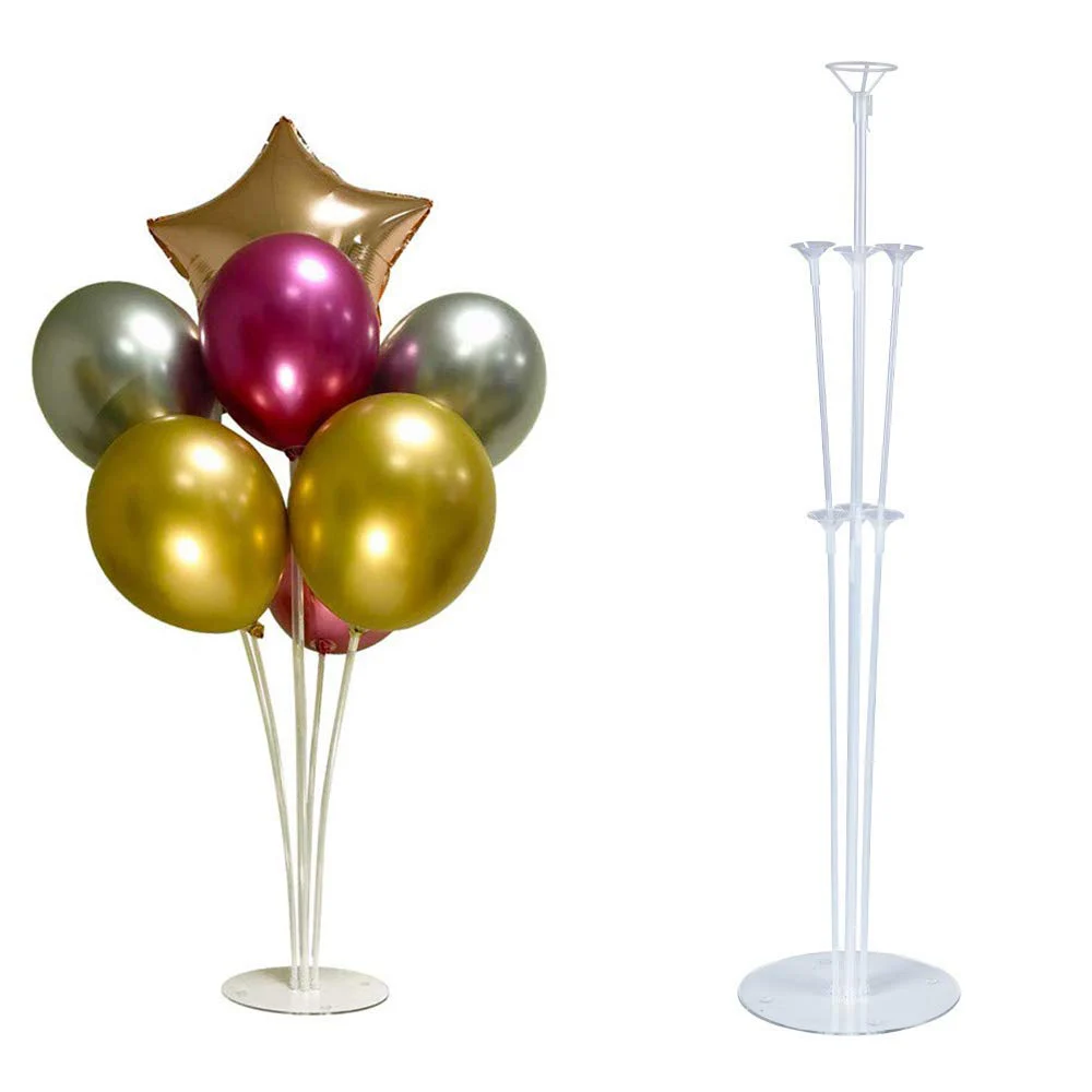 Wedding 7 Tubes Balloons Stand Column Holder Clear Plastic Balloon Birthday Party Decorations Kids Garlan | Дом и сад