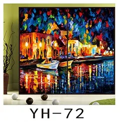 Пользовательский размер наклейки на окно статические цепляться смешанные цвета украшения Картина маслом оттенок-пленка на стекло, для шкафа крышка 40 см x 100 см - Цвет: yh-72