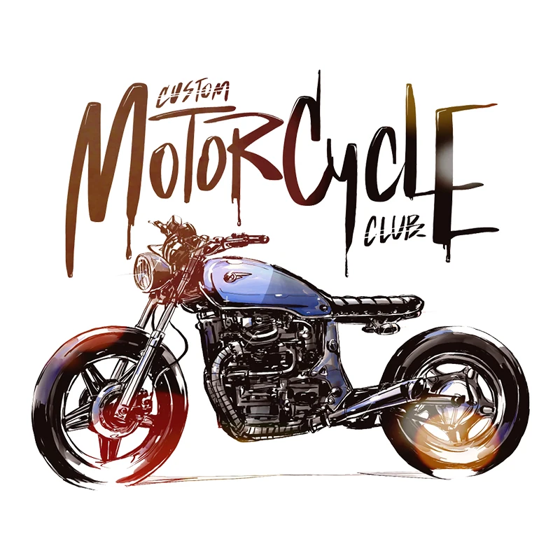 New Modern Diy Motor Patches Iron On Patches Denim Stickers For Clothes T-shirts A-Level Heat Transfer Vinyl Stickers