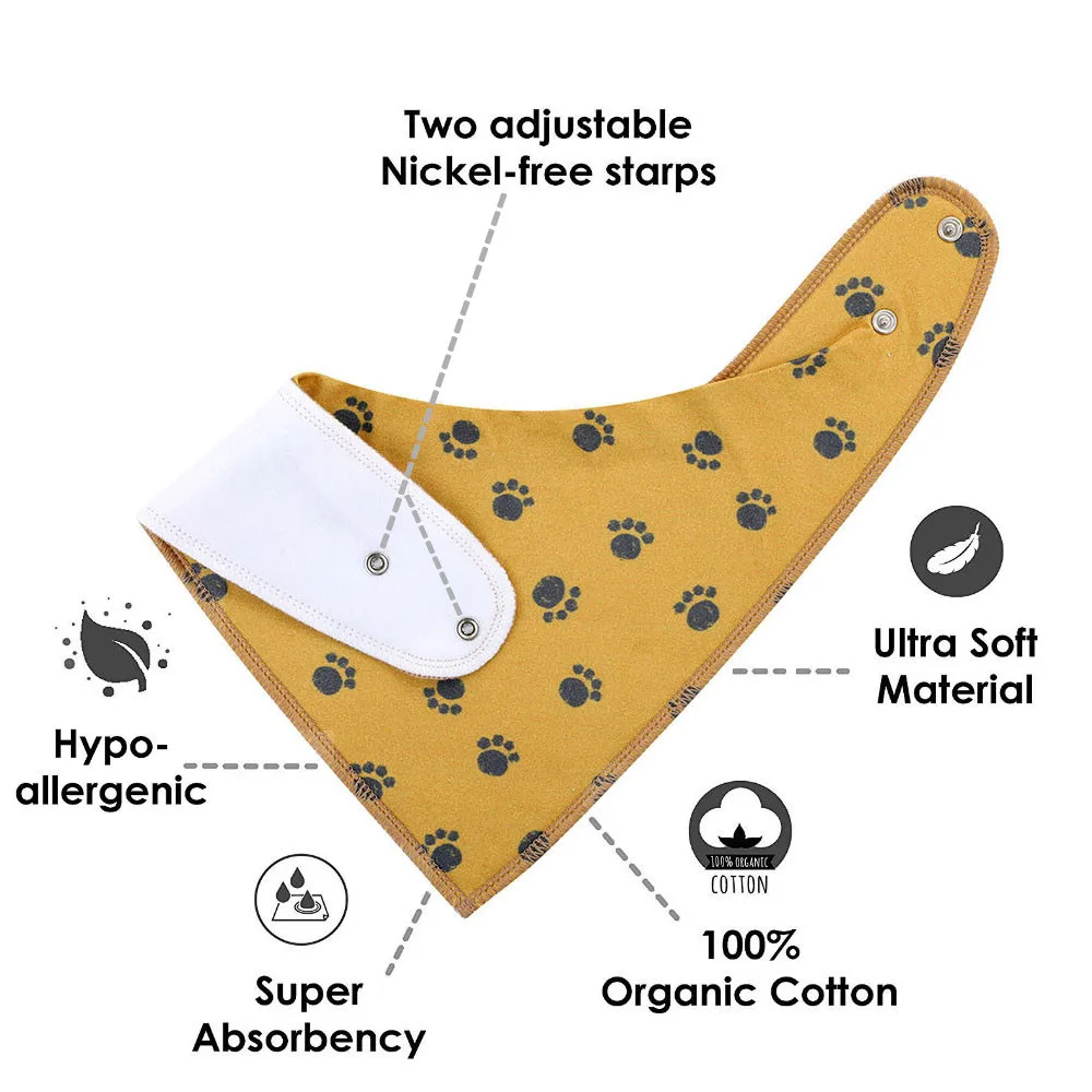 1Pc Baby Bandana Bibs Organic Cotton Baby Feeding Bibs for Drooling and Teething Soft and Absorbent Bibs Baby Shower Gift baby accessories box