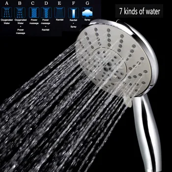 

shower holder plastic shower hose Handheld Shower Head Multi-functions Bathroom Accessories Flow Regulator w806