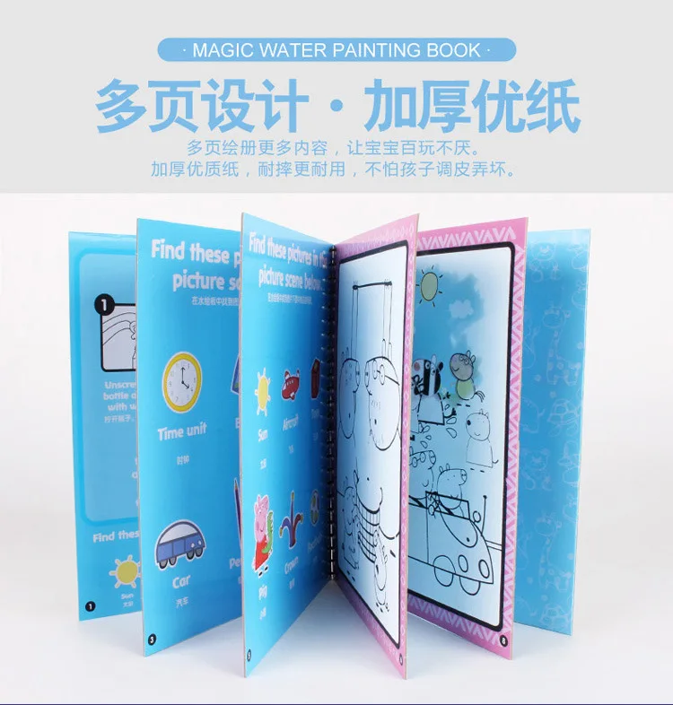 Детская водная книга для рисования волшебное граффити альбом для рисования игрушка водный альбом для рисования сцена Копия картины книга